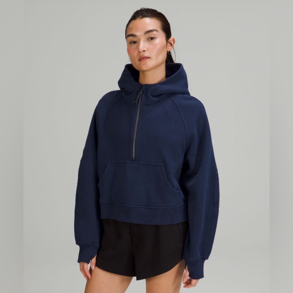 *SOLD* NWT Lululemon Scuba Oversized 1/2 Zip Hoodie in Night Sea - XS/S